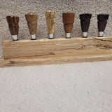 Spalted Maple Wood Wine Bottle Stopper Display Stand-A