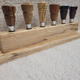 Spalted Maple Wood Wine Bottle Stopper Display Stand-A
