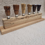 Spalted Maple Wood Wine Bottle Stopper Display Stand-B