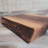 Walnut Live Edge 13" x 11" Charcuterie Board  w/Stand (A)