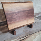 Walnut Live Edge 13" x 11" Charcuterie Board  w/Stand (A)