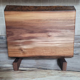 Walnut Live Edge 13" x 11" Charcuterie Board  w/Stand (C)