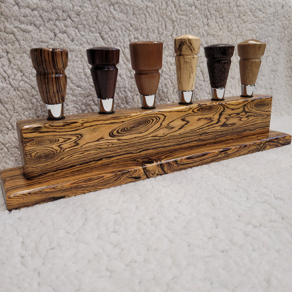 Bocote Wood Bottle Stopper Display Stand