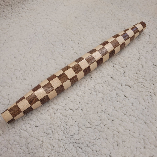 Maple / Walnut Checkered French Rolling Pin