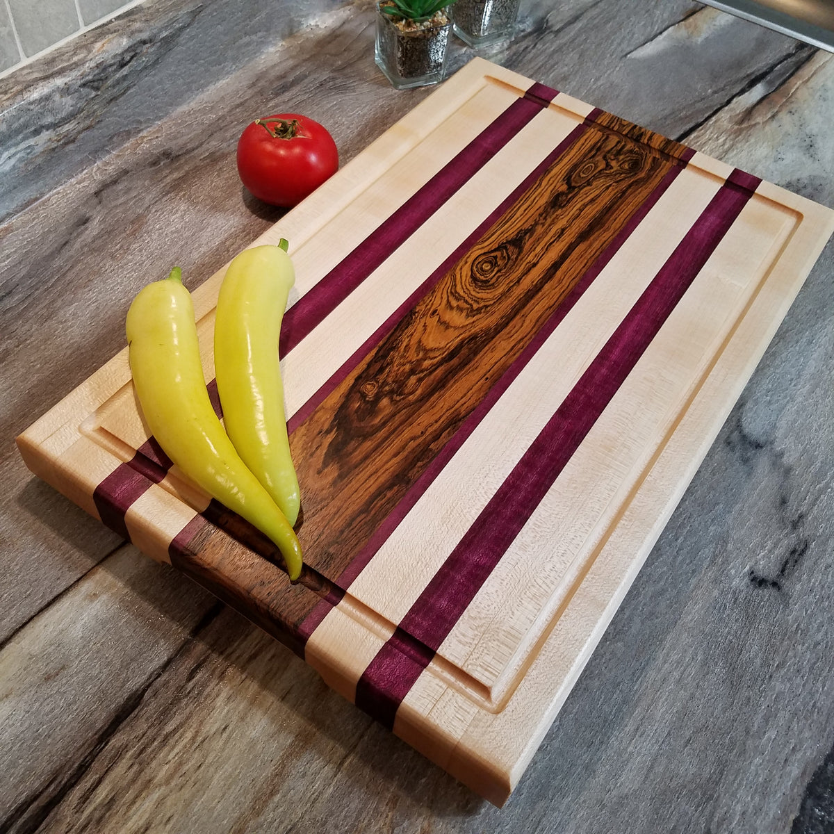 Exotic Cutting Board | Edge grain Cutting board | Handmade Chopping Board  |Square Cutting Board | Serving board |Kitchen Board for Cutting