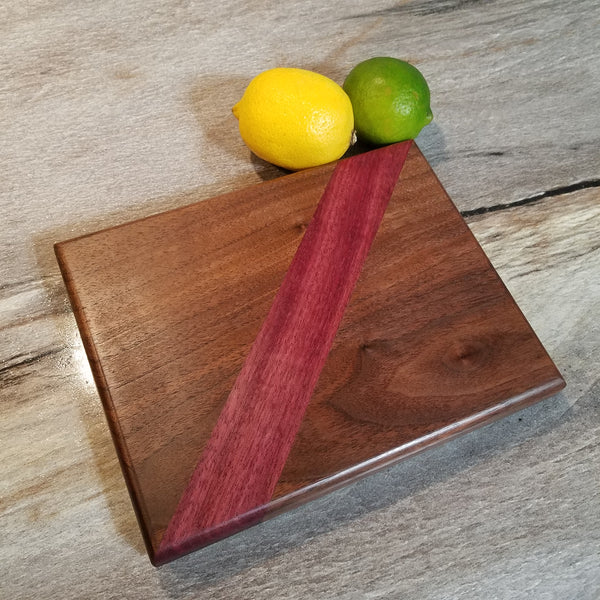 Purpleheart & Walnut Wood Bartender's Board