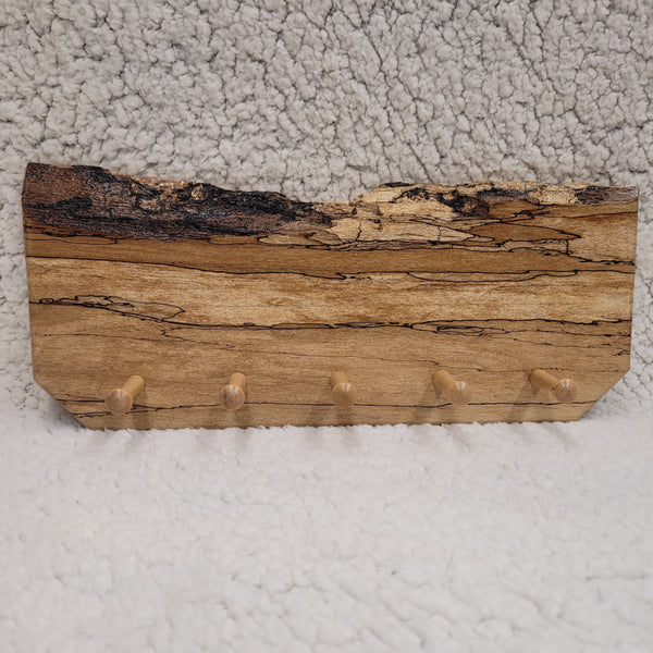 Spalted Maple Wood Key Rack