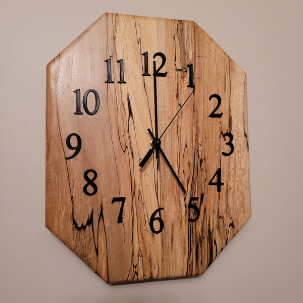 Spalted Maple Wood Wall Clock
