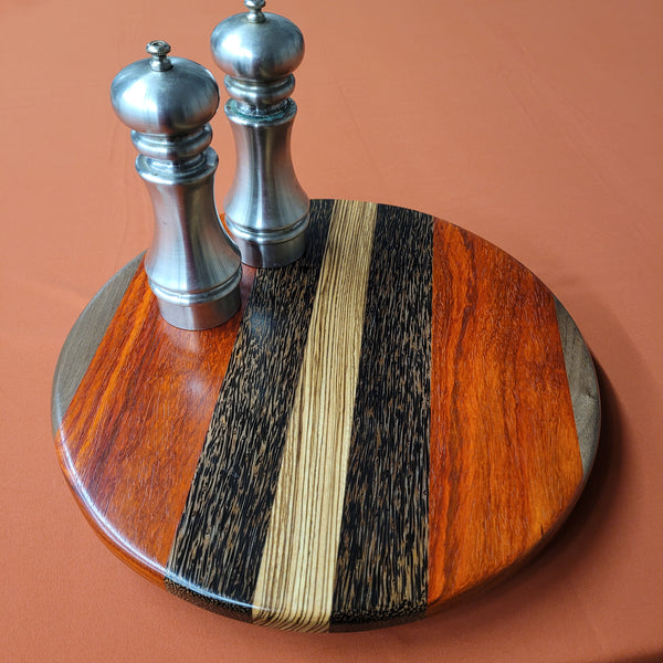 14" Lazy Susan w/Exotic Woods