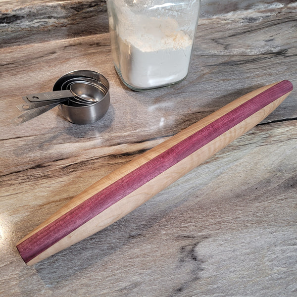 Purpleheart Wood Featured 18" French Rolling Pin