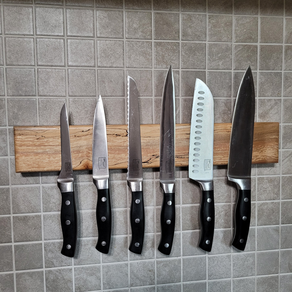 12 Maple Wood Magnetic Knife Strip - Whisk