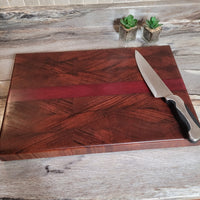 African Mahogany End Grain Cutting Board