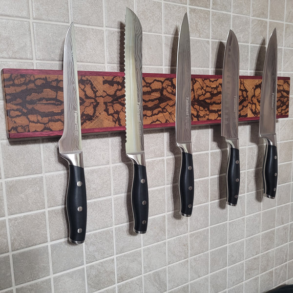 Marblewood End Grain Magnetic Knife Holder