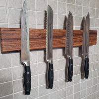 Zebrawood Face Grain Magnetic Knife Holder