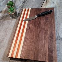 Walnut / Padauk / Holly Wood 14" x 9" Wood Charcuterie Board