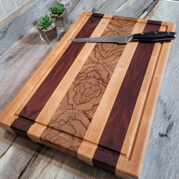 Marblewood End Grain 18” x 12" Cutting Board (Discontinued Pegged Style)