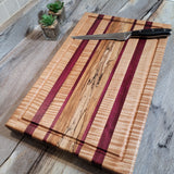 Spalted and Tiger Maple Wood 18" x 11½" Cutting Board ( Discontinued Style )