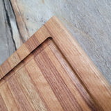 Walnut, Holly, & Padauk Wood 18" x 12" Cutting Board  (A)