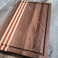 Cleveland Browns Themed  18" x 12" Wood Cutting Board ( Walnut grain/color changes)