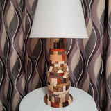 Segmented Wood Table Lamp Hand Turned w/Exotic Woods