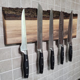 Premium Walnut Full Live Edge Magnetic Knife Holder ( C )