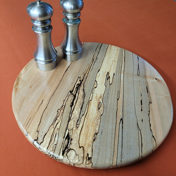 16" Spalted Maple Wood Lazy Susan