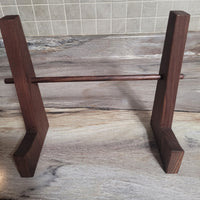 Walnut Live Edge 13" x 11" Charcuterie Board  w/Stand (D)