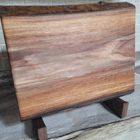 Walnut Live Edge 13" x 11" Charcuterie Board  w/Stand (D)
