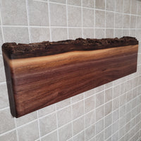 Black Walnut Full Live Edge Magnetic Knife Holder (J)