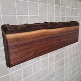 Black Walnut Full Live Edge Magnetic Knife Holder (J)