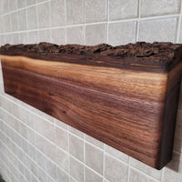 Black Walnut Full Live Edge Magnetic Knife Holder (J)