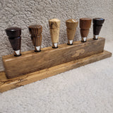 Spalted Tamarind Wood Wine Bottle Stopper Display Stand