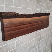 Black Walnut Full Live Edge Magnetic Knife Holder (A)