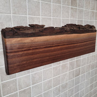 Black Walnut Full Live Edge Magnetic Knife Holder (C)