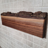 Black Walnut Full Live Edge Magnetic Knife Holder (C)