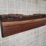 Black Walnut Full Live Edge Magnetic Knife Holder (D)