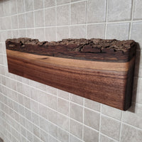 Black Walnut Full Live Edge Magnetic Knife Holder (D)