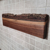 Black Walnut Full Live Edge Magnetic Knife Holder (D)