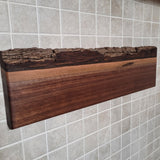 Black Walnut Full Live Edge Magnetic Knife Holder (E)