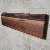 Black Walnut Full Live Edge Magnetic Knife Holder (E)