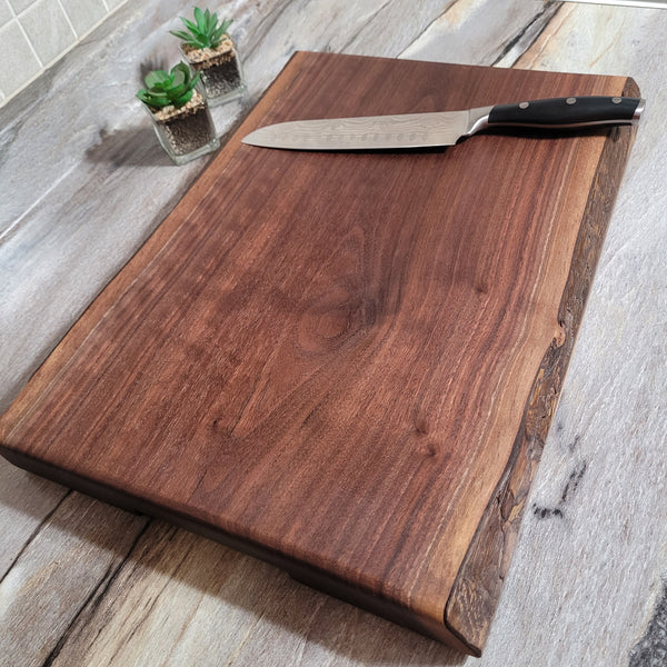 Walnut Live Edge 18” x 13" Cutting Board (B)