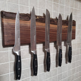 Black Walnut Full Live Edge Magnetic Knife Holder (G)