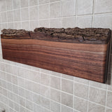 Black Walnut Full Live Edge Magnetic Knife Holder (A)