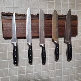 Black Walnut Full Live Edge Magnetic Knife Holder (A)