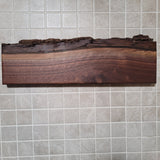 Black Walnut Full Live Edge Magnetic Knife Holder (D)