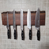 Black Walnut Full Live Edge Magnetic Knife Holder (G)