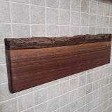 Black Walnut Full Live Edge Magnetic Knife Holder (A)