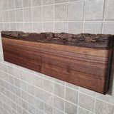 Black Walnut Full Live Edge Magnetic Knife Holder (A)