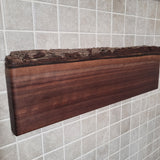 Black Walnut Full Live Edge Magnetic Knife Holder (C)