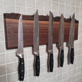 Black Walnut Full Live Edge Magnetic Knife Holder (E)